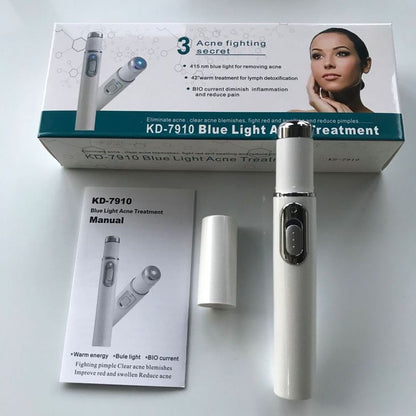 Portable Blue Light Acne Treatment Pen | USB Rechargeable LED Pimple & Blemish Remover for Clear, Healthy-Looking Skin